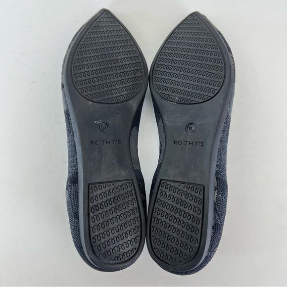ROTHY’S The Point Gray Camouflage Print Pointed Toe Slip On Ballet Flats Sz 9.5 - Picture 12 of 13
